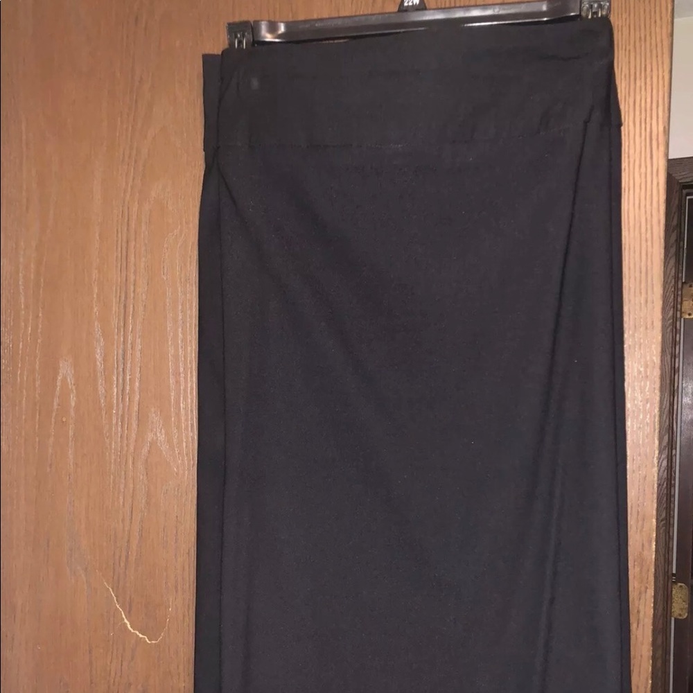 2X Skirt Pencil Exposed Gold Zipper - JET BLACK -